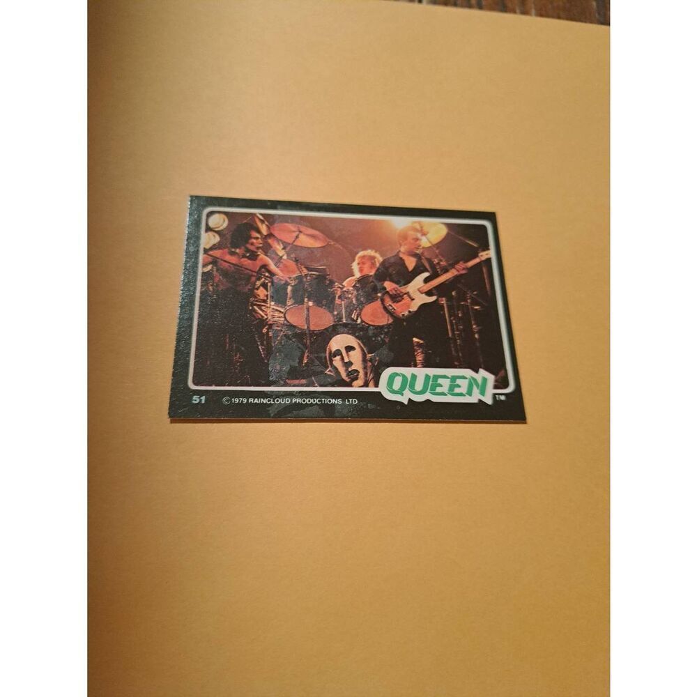 Vintage 1979 Raincloud Productions Queen Trading Card #51 Rock Band Memorabilia